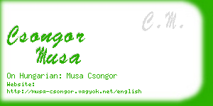 csongor musa business card